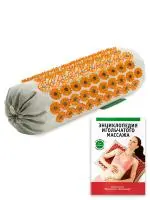 Аппликатор Кузнецова. Универсальный массажер, желтый (более острые иглы, магнитные вставки).