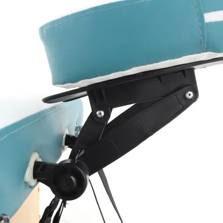 массажный стол складной med-mos jf-ay01 3-х секционный, деревянная  рама, белый-голубой от магазина zdorov.by