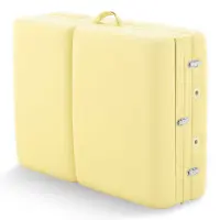 Массажный стол складной MED-MOS JF-Tapered 4-х секционный, деревянная  рама, кофе с молоком от магазина zdorov.by