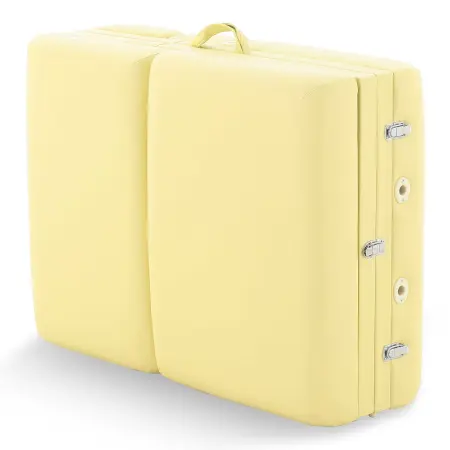 массажный стол складной med-mos jf-tapered 4-х секционный, деревянная  рама, бежевый от магазина zdorov.by