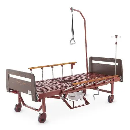 Кровать механическая YG-5  с боковым переворачиванием, туалетным устройством и функцией «кардиокресло» фото в интернет магазине | zdorov.by