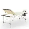 массажный стол складной med-mos jfal01a 3-х секционный, алюминиевая  рама, коричневый от магазина zdorov.by