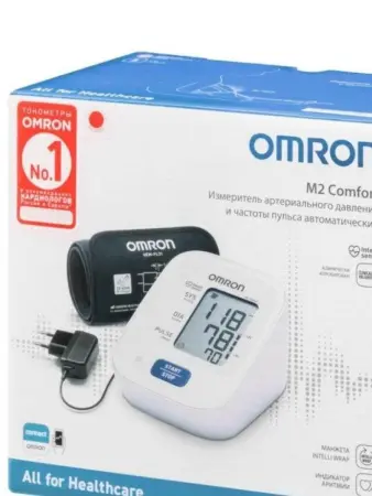 Тонометр Omron M2 Comfort с универсальной манжетой и адаптером фото в интернет магазине | zdorov.by