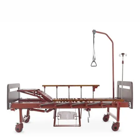 Кровать механическая YG-5  с боковым переворачиванием, туалетным устройством и функцией «кардиокресло» фото в интернет магазине | zdorov.by
