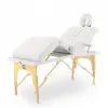 массажный стол складной med-mos jf-tapered 4-х секционный, деревянная  рама, белый от магазина zdorov.by