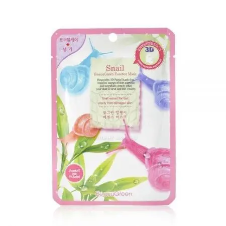 Маска тканевая для лица BeauuGreen 3D с экстрактом улитки фото в интернет магазине | zdorov.by