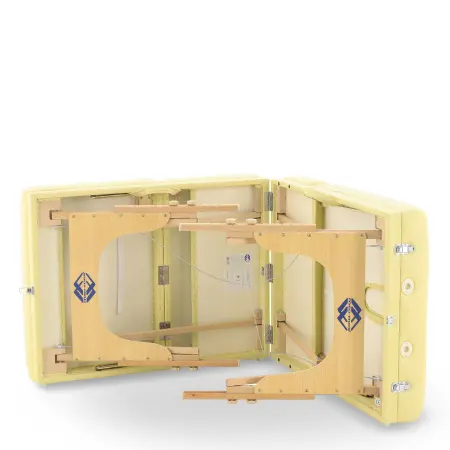 массажный стол складной med-mos jf-tapered 4-х секционный, деревянная  рама, бежевый от магазина zdorov.by