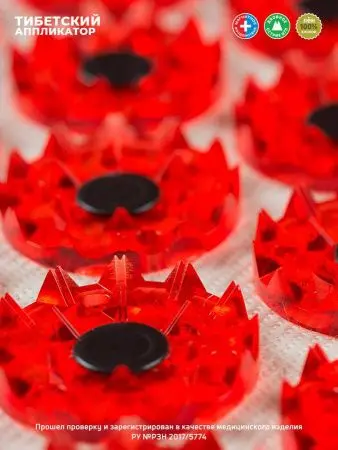 Аппликатор Кузнецова. Универсальный массажер, красный (менее острые иглы, магнитные вставки). фото в интернет магазине | zdorov.by