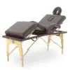 массажный стол складной med-mos jf-tapered 4-х секционный, деревянная  рама, коричневый  от магазина zdorov.by