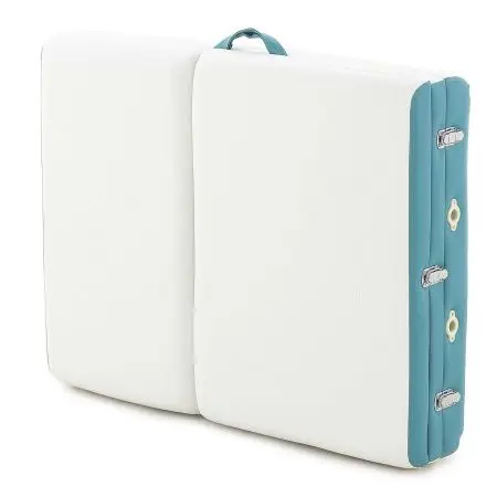 массажный стол складной med-mos jfal01a 3-х секционный, алюминиевая  рама, коричневый от магазина zdorov.by