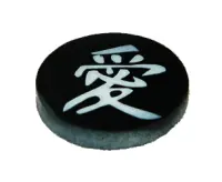 Пластина на телефон круглая с иероглифами