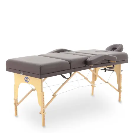 массажный стол складной med-mos jf-tapered 4-х секционный, деревянная  рама, бежевый от магазина zdorov.by