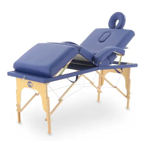 массажный стол складной med-mos jf-tapered 4-х секционный, деревянная  рама, бежевый от магазина zdorov.by