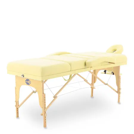 массажный стол складной med-mos jf-tapered 4-х секционный, деревянная  рама, бежевый от магазина zdorov.by