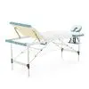 массажный стол складной med-mos jfal01a 3-х секционный, алюминиевая  рама, коричневый от магазина zdorov.by