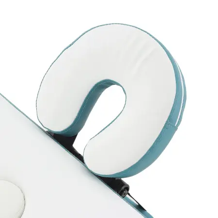 массажный стол складной med-mos jf-ay01 3-х секционный, деревянная  рама, белый-голубой от магазина zdorov.by