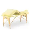 массажный стол складной med-mos jf-tapered 4-х секционный, деревянная  рама, бежевый от магазина zdorov.by