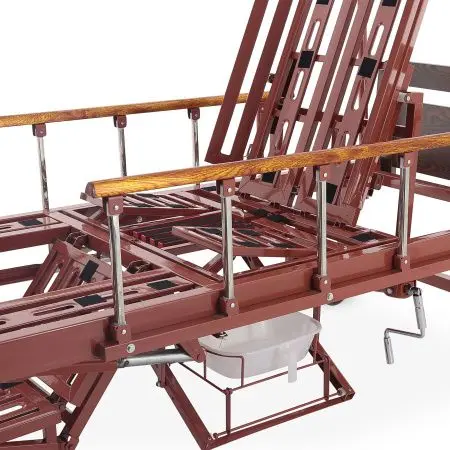 Кровать механическая YG-5  с боковым переворачиванием, туалетным устройством и функцией «кардиокресло» фото в интернет магазине | zdorov.by