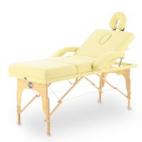 Массажный стол складной MED-MOS JF-Tapered 4-х секционный, деревянная  рама, бежевый от магазина zdorov.by