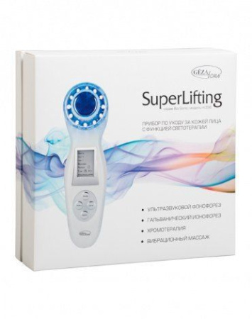 Массажёр для лица ультразвуковой со светотерапией Superlifting Gezatone m356 фото в интернет магазине | zdorov.by